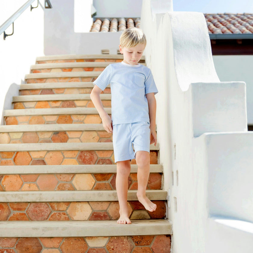 Charles Boys' Short Set - Classic Stripe