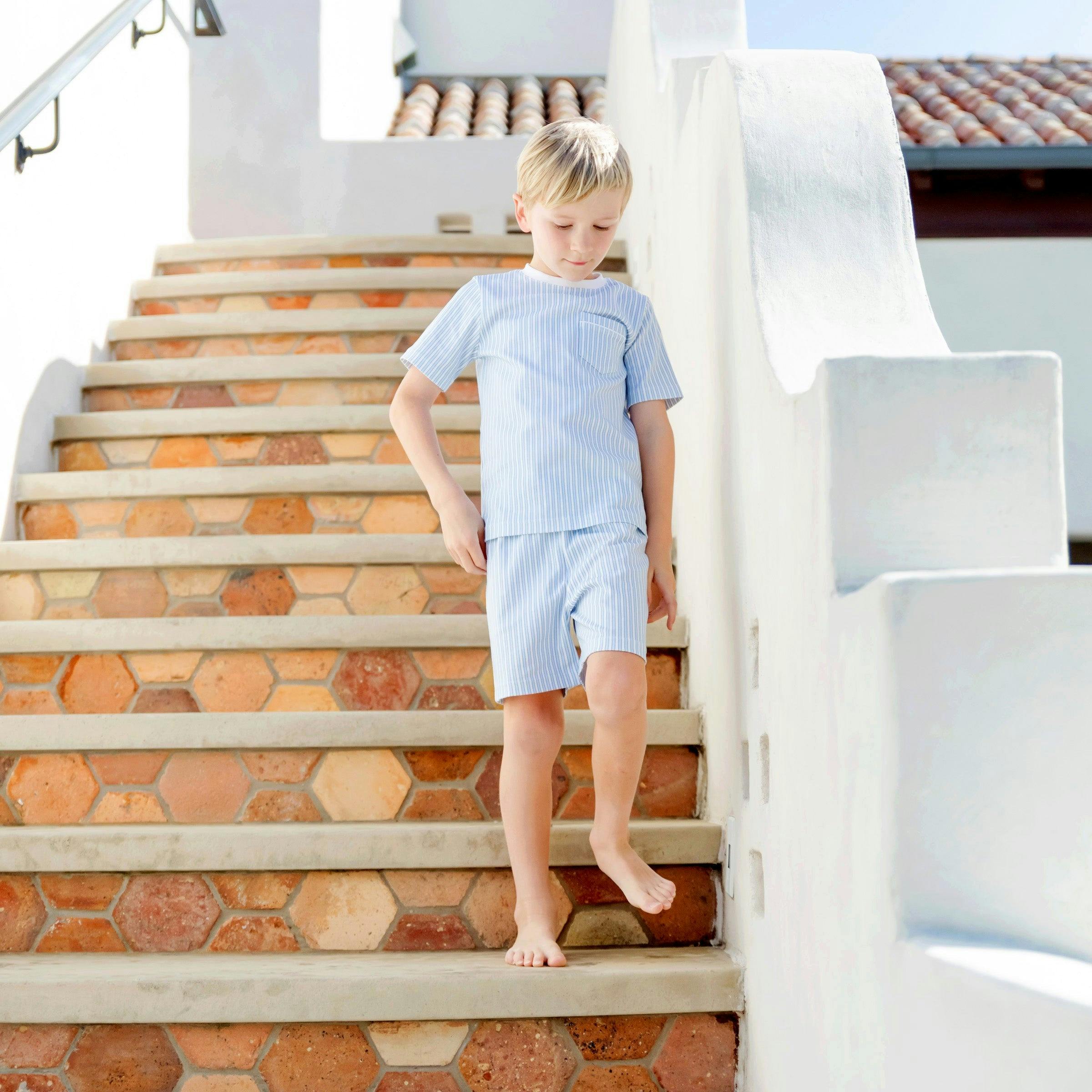 Charles Boys' Short Set - Classic Stripe