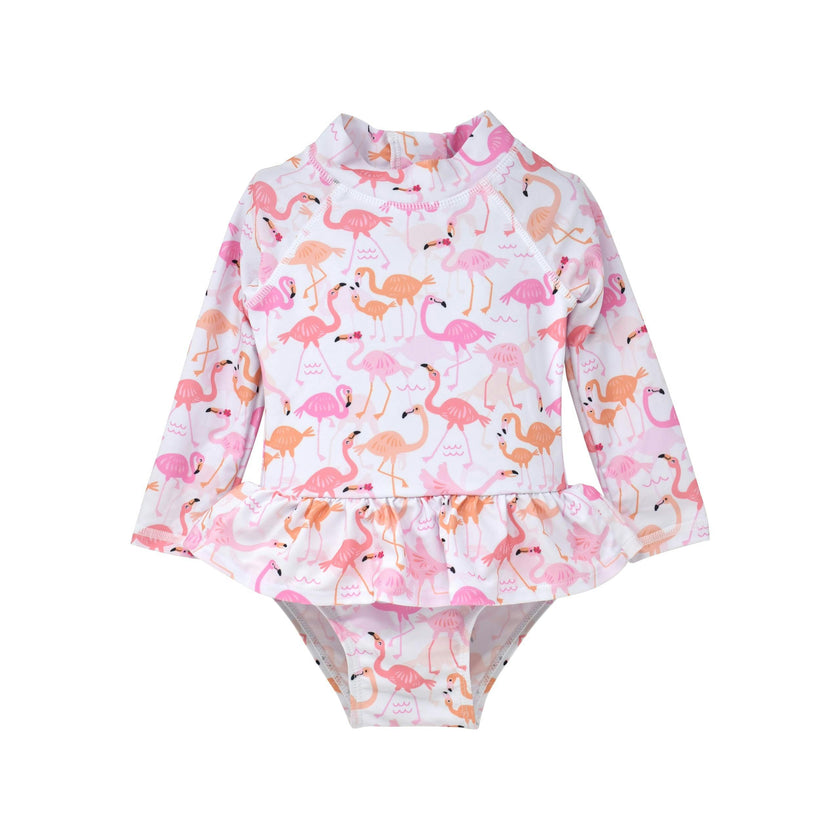 UPF 50+ Alissa Infant Ruffle Rash Guard Swimsuit