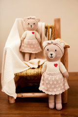 Emma the bear 11" shell pink