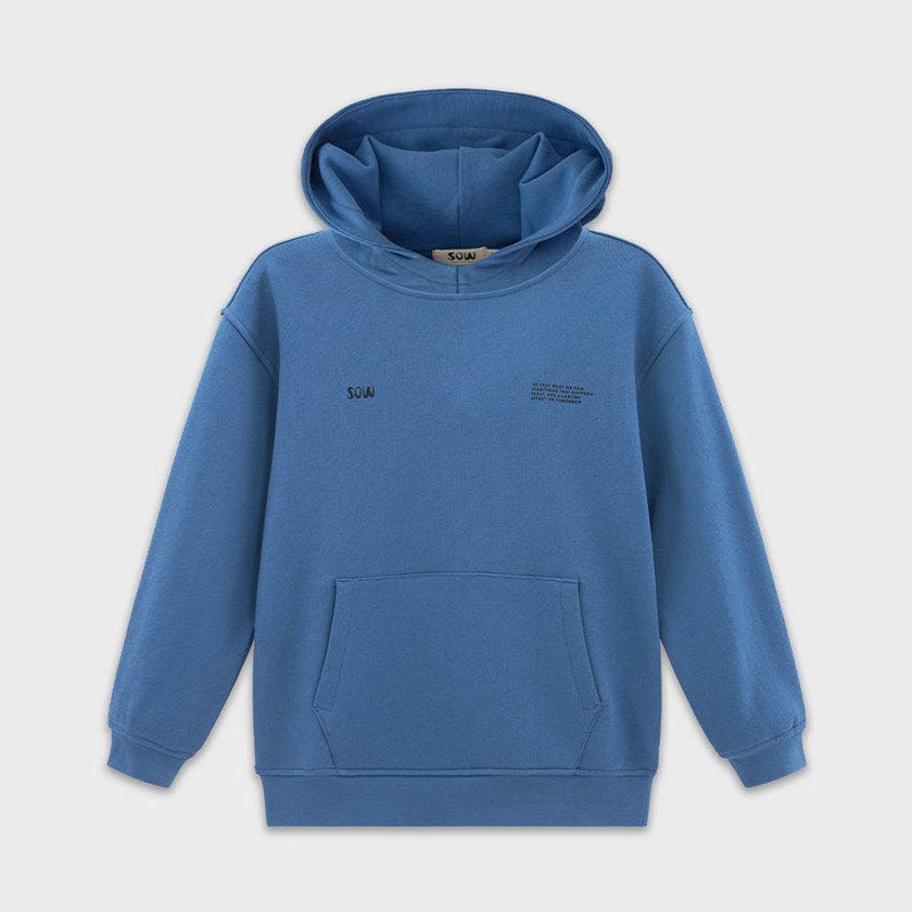 Relaxed Cotton Hoodie With Print