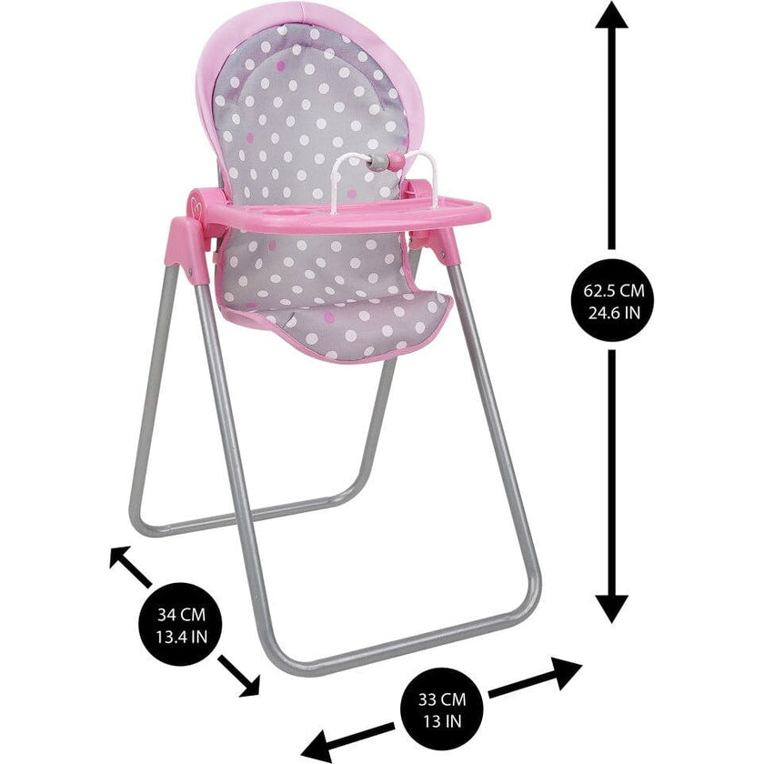 Cotton Candy Pink Doll Highchair - Pink