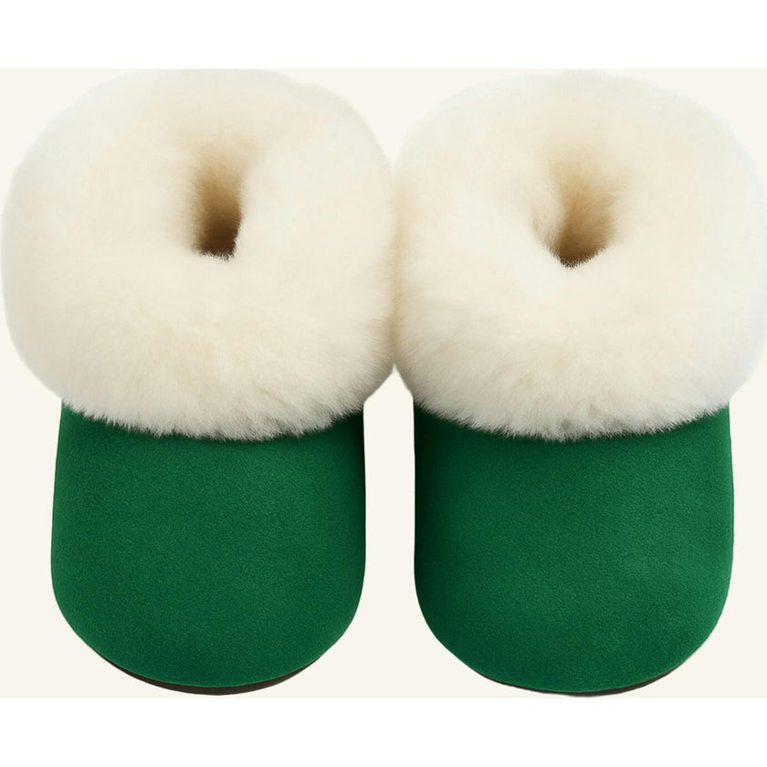 Kids Genuine Alpaca Fur Slippers | Handmade in Peru | Naturally Hypoallergenic | Lavender Plum