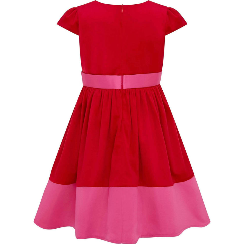Paris Bow Satin Girls Party Dress