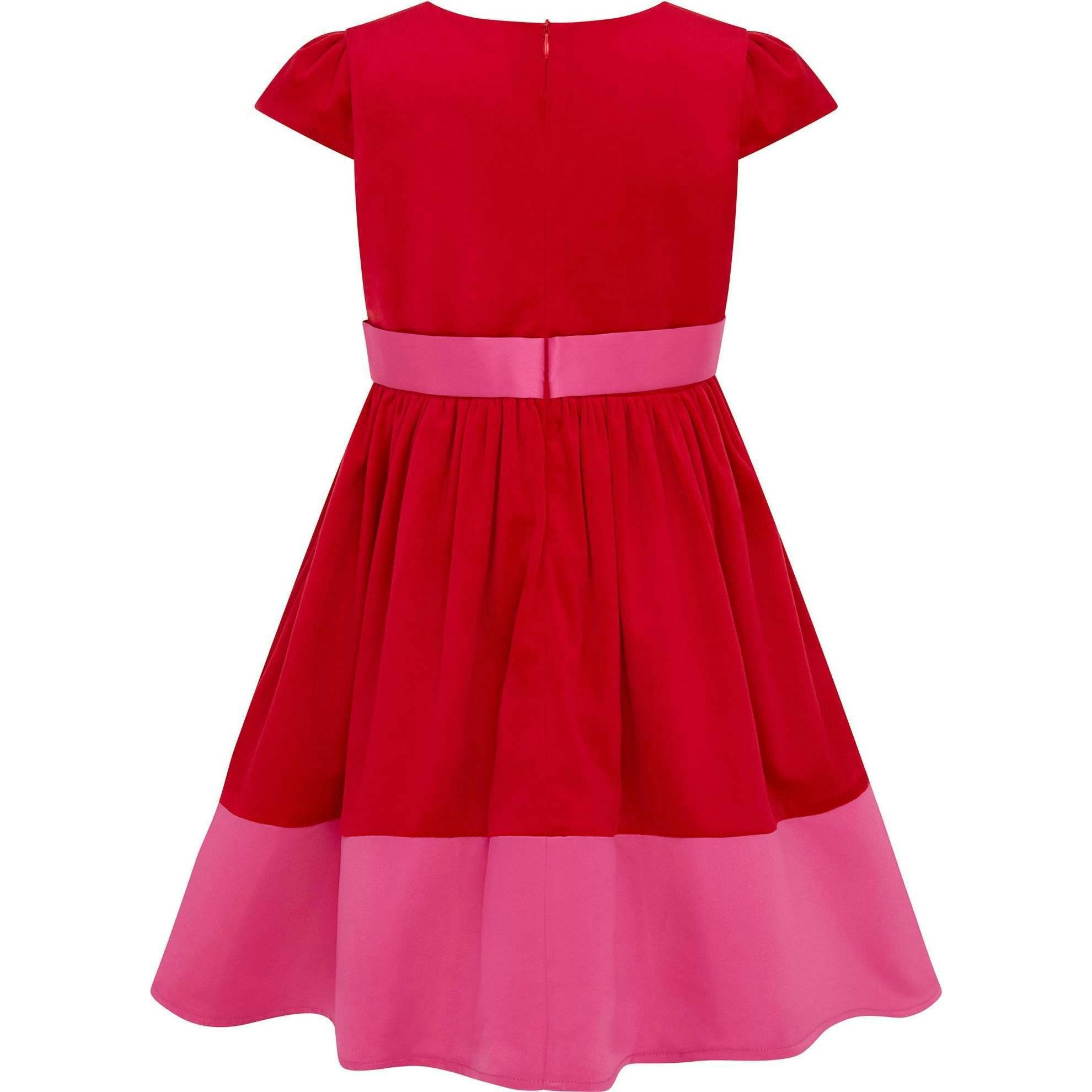 Paris Bow Satin Girls Party Dress