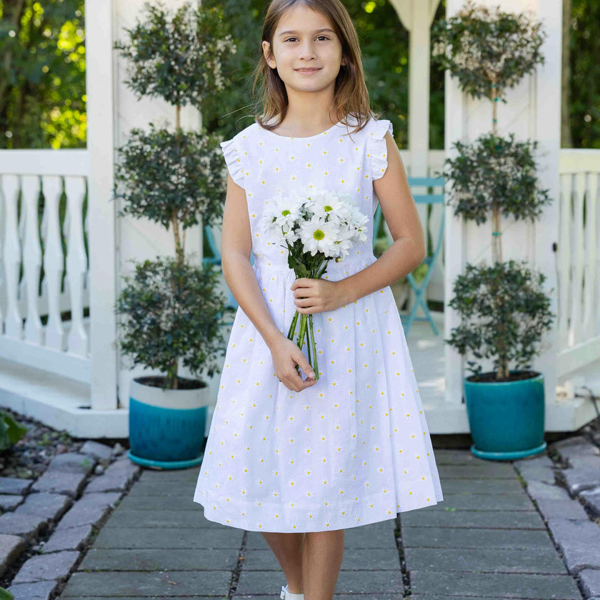 Embroidered Daisy Dress