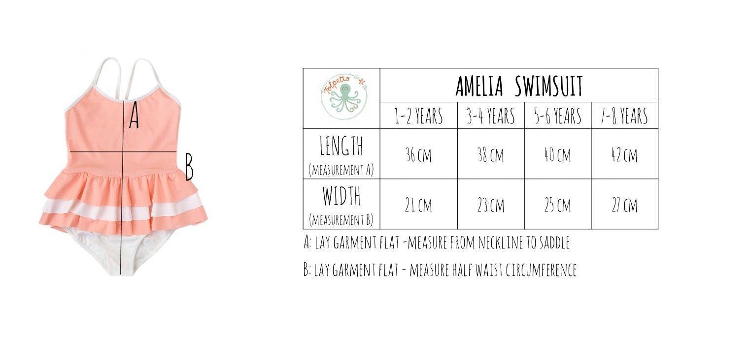 Amelia one piece in peach pink and ivory