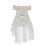 White Claire Cascade Rose Dress