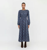 The Rosely Dress - Navy Cala Paisley