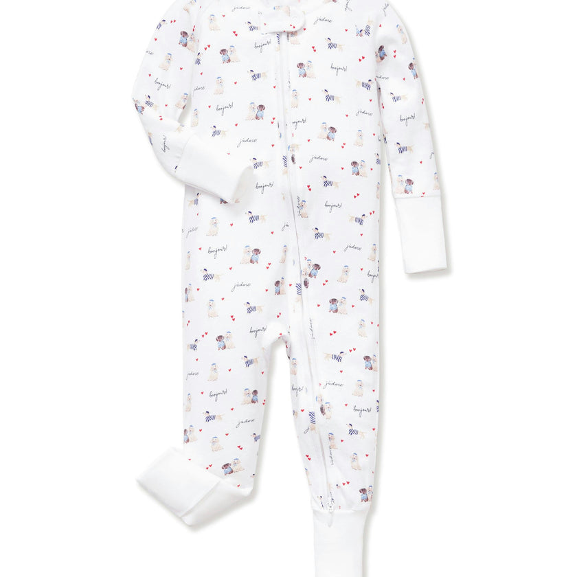 Baby's Pima Peekaboo Romper in Le Woof