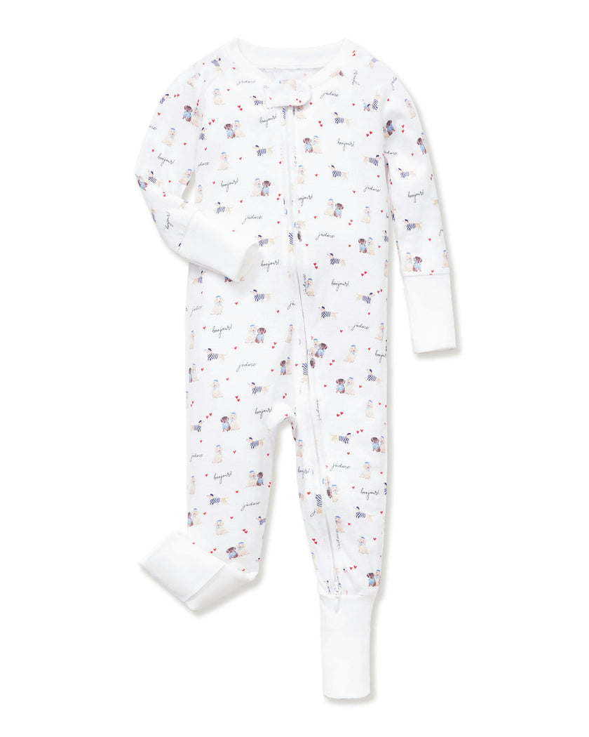 Baby's Pima Peekaboo Romper in Le Woof