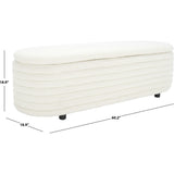 Jaymie Boucle Storage Bench