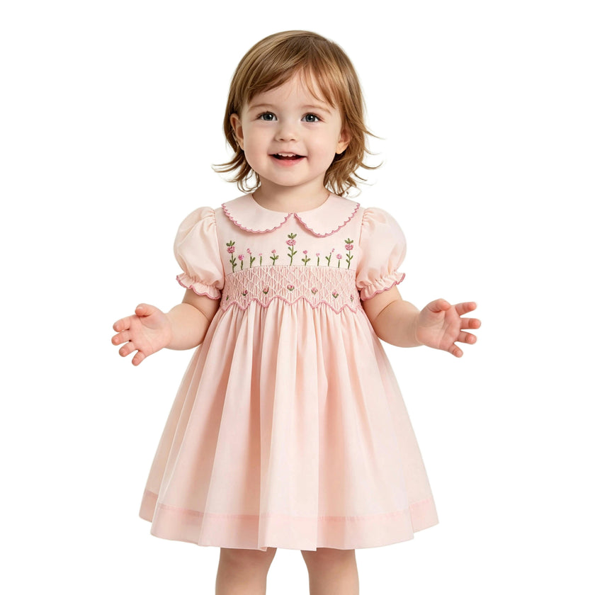 Light Pink Arlette Smocked Dress