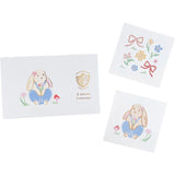 Bunnies In The Garden Overalls Temporary Tattoos