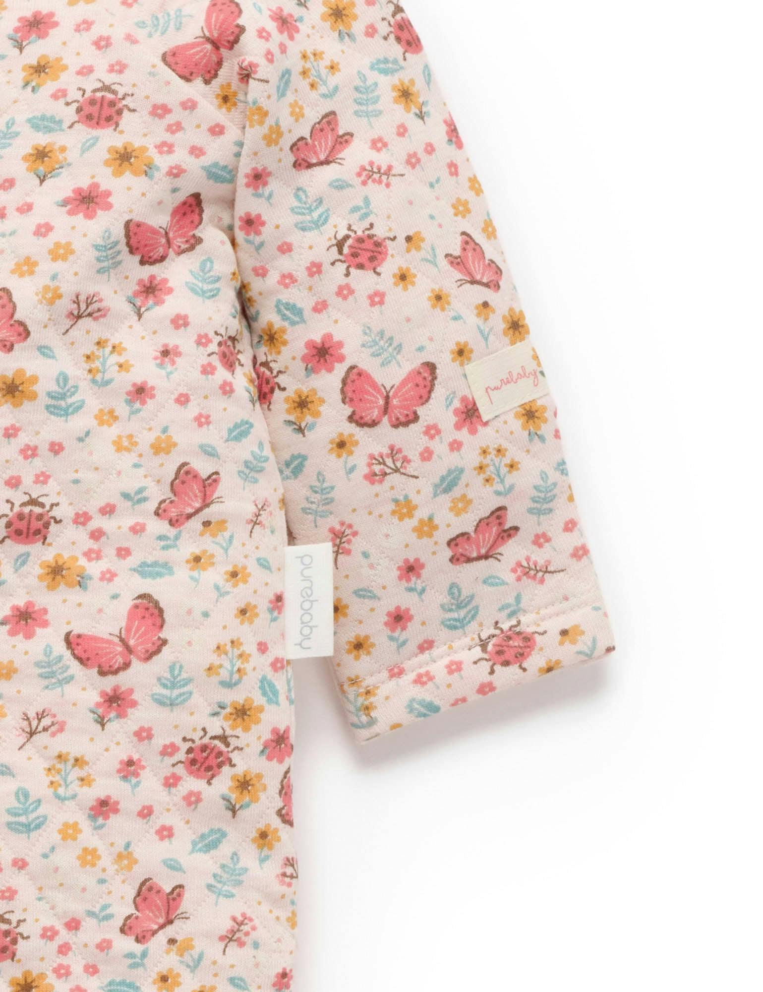 Quilted Growsuit Butterfly Print