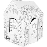 32" x 26.5" x 40.5 Decorate & Personalize Cardboard Playhouse Birthday Edition