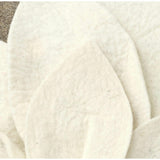 Hand Felted Wool Pillow - 3D Flower Cream Gray - 20"
