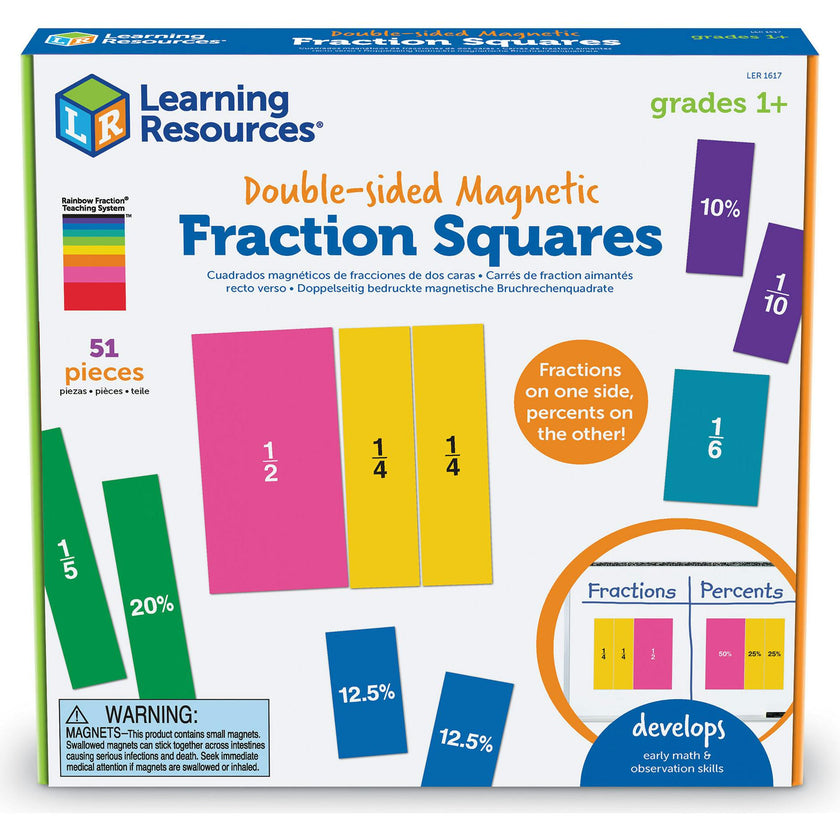 Double-Sided Magnetic Fraction Squares