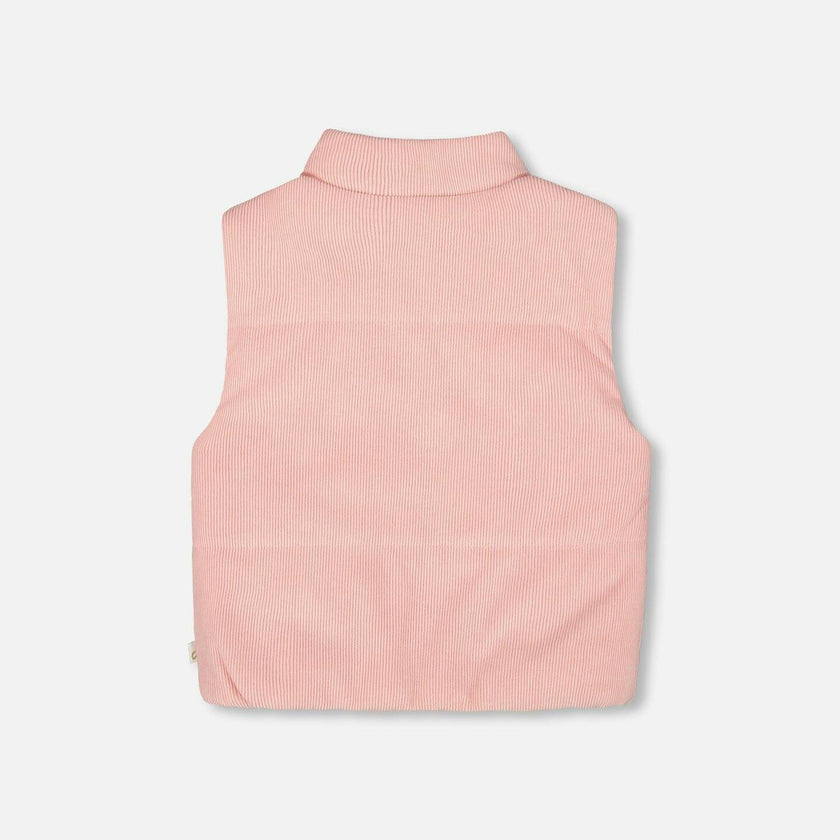 Corduroy Puffy Sleeveless Vest