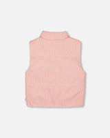 Corduroy Puffy Sleeveless Vest