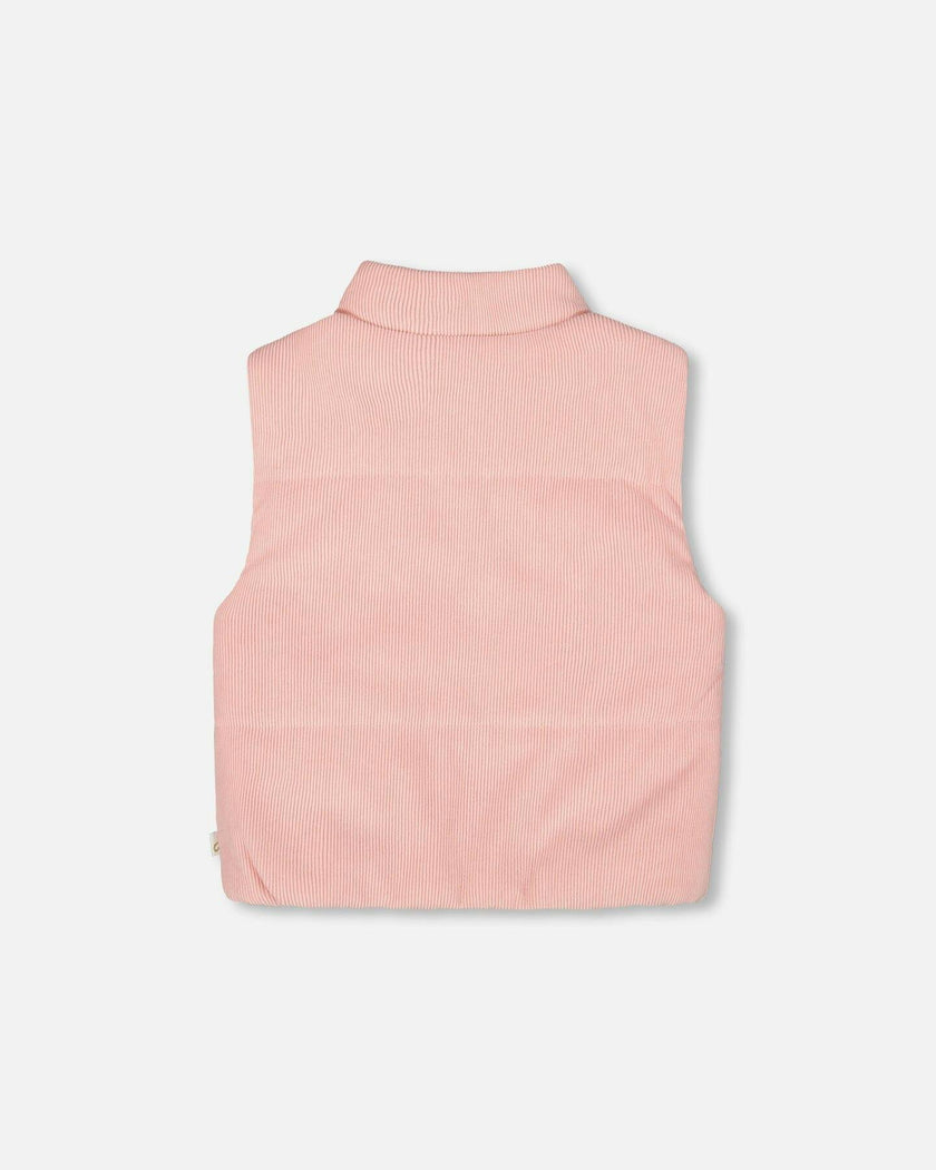 Corduroy Puffy Sleeveless Vest