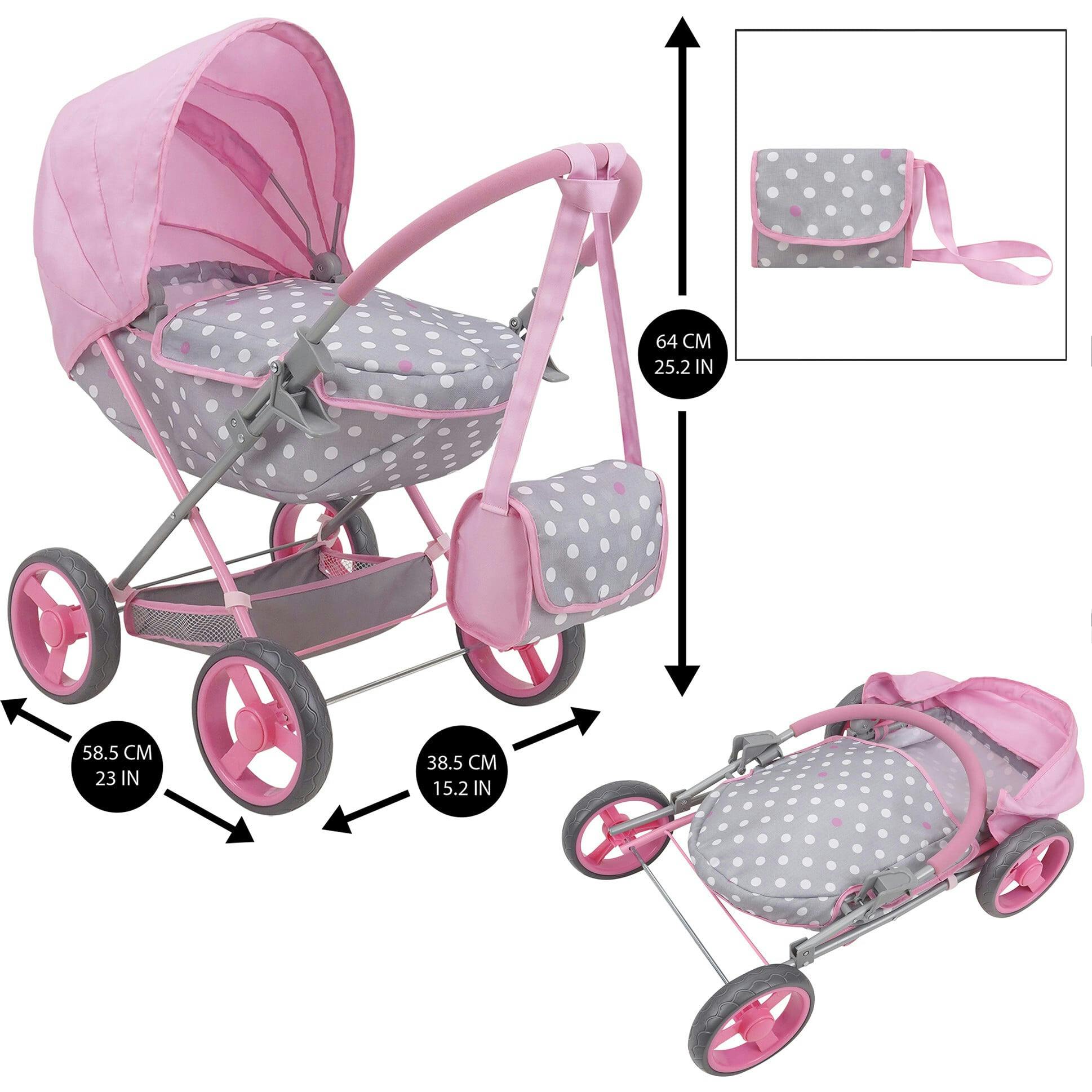 Cotton Candy Pink: Doll Deluxe Pram Doll Accessory