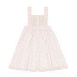 girls antique floral smocked bib dress