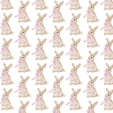 Merrick Girls' Pant Set - Easter Bunnies Pink
