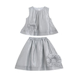 Silver Nerissa Bloom Skirt Set