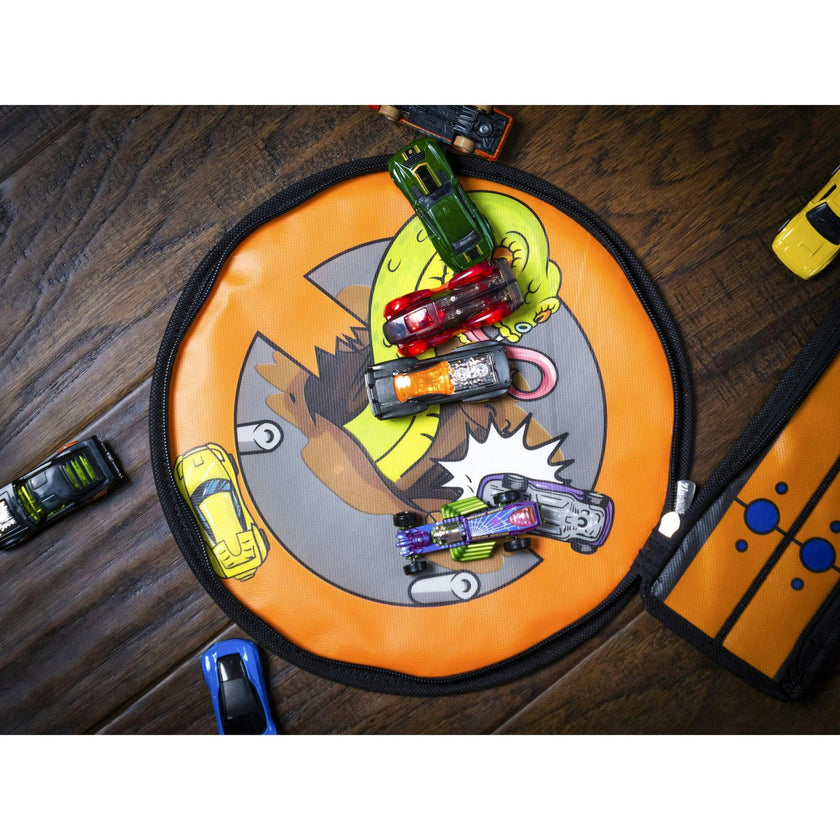 ZipBin Hot Wheels: Wheelie Track Pack Storage Case & Racetrack Mat