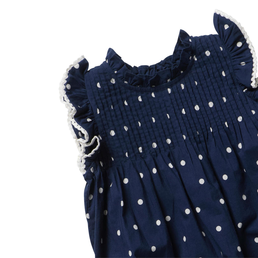 Baby Girls Jaipur Bubble - Navy Dot