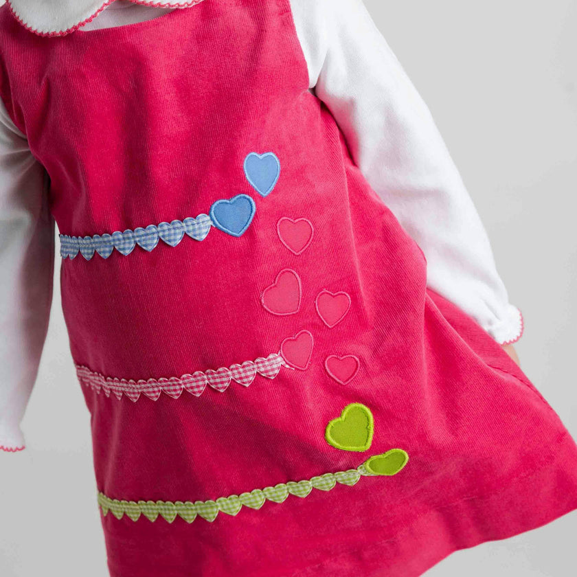 Corduroy Jumper With Hearts