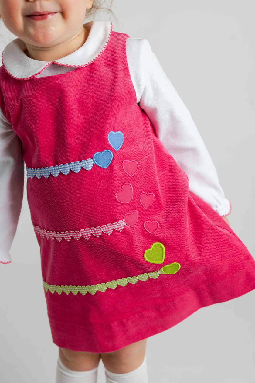 Corduroy Jumper With Hearts