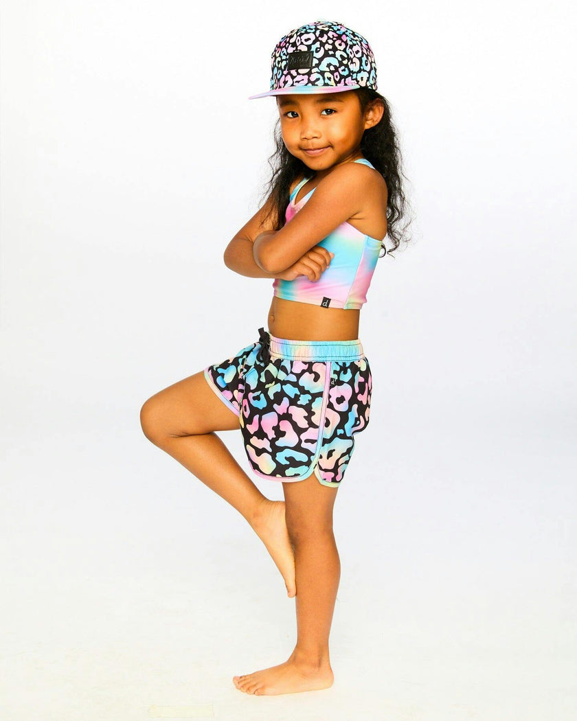 Swim Shorts Black Leopard Print