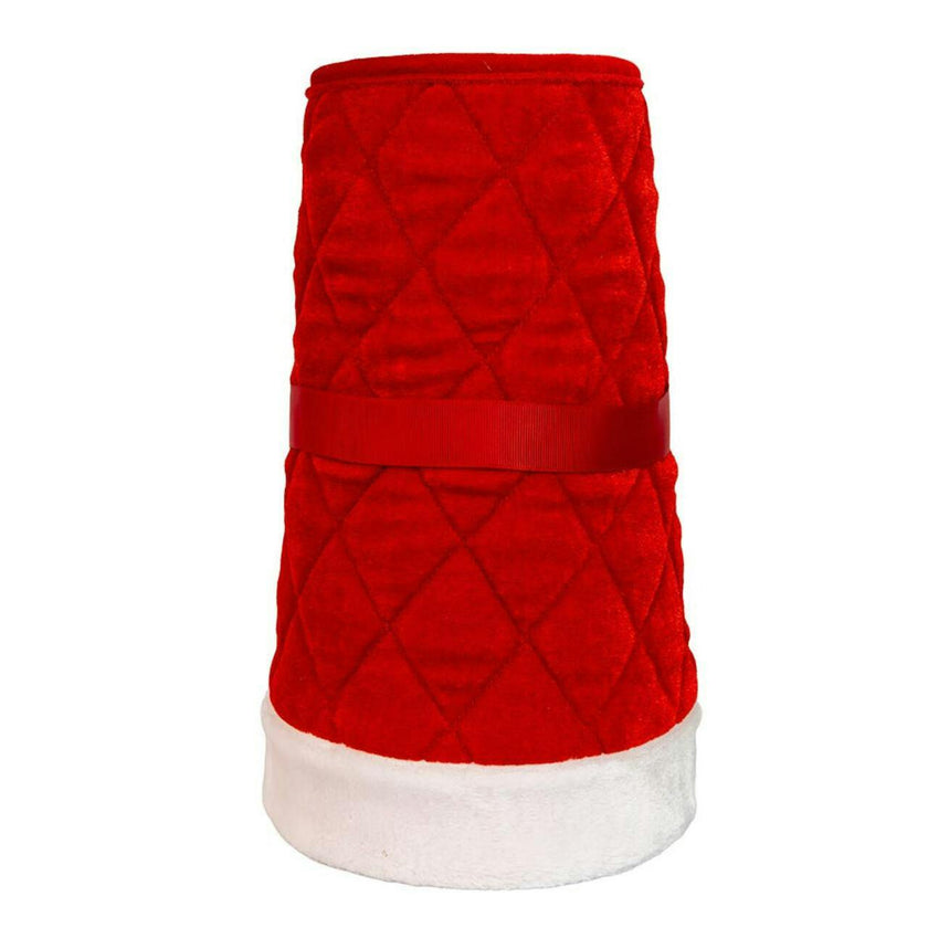 Kurt Adler 12 by 28-Inch Quilted Red Velvet Tree Collar