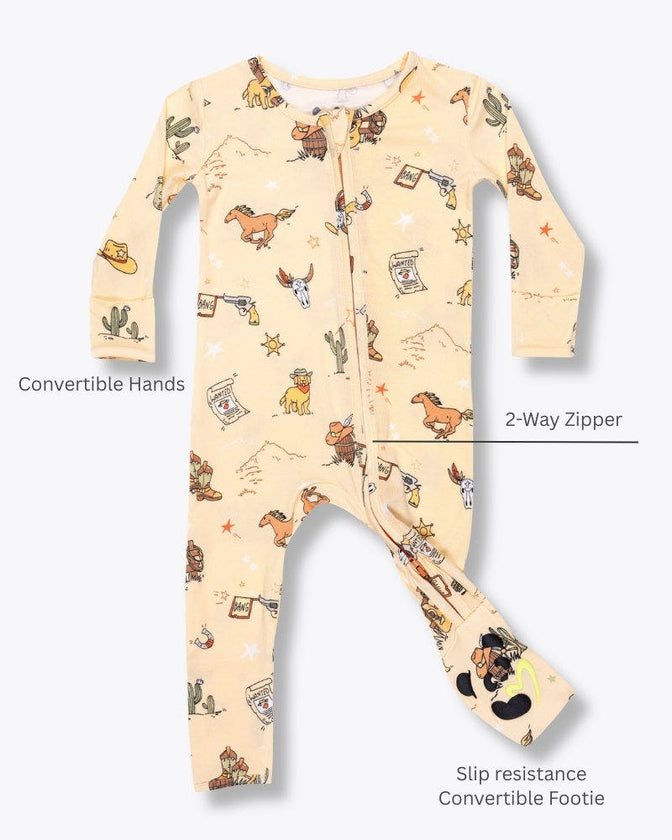 Cowboy Bamboo Convertible Footie