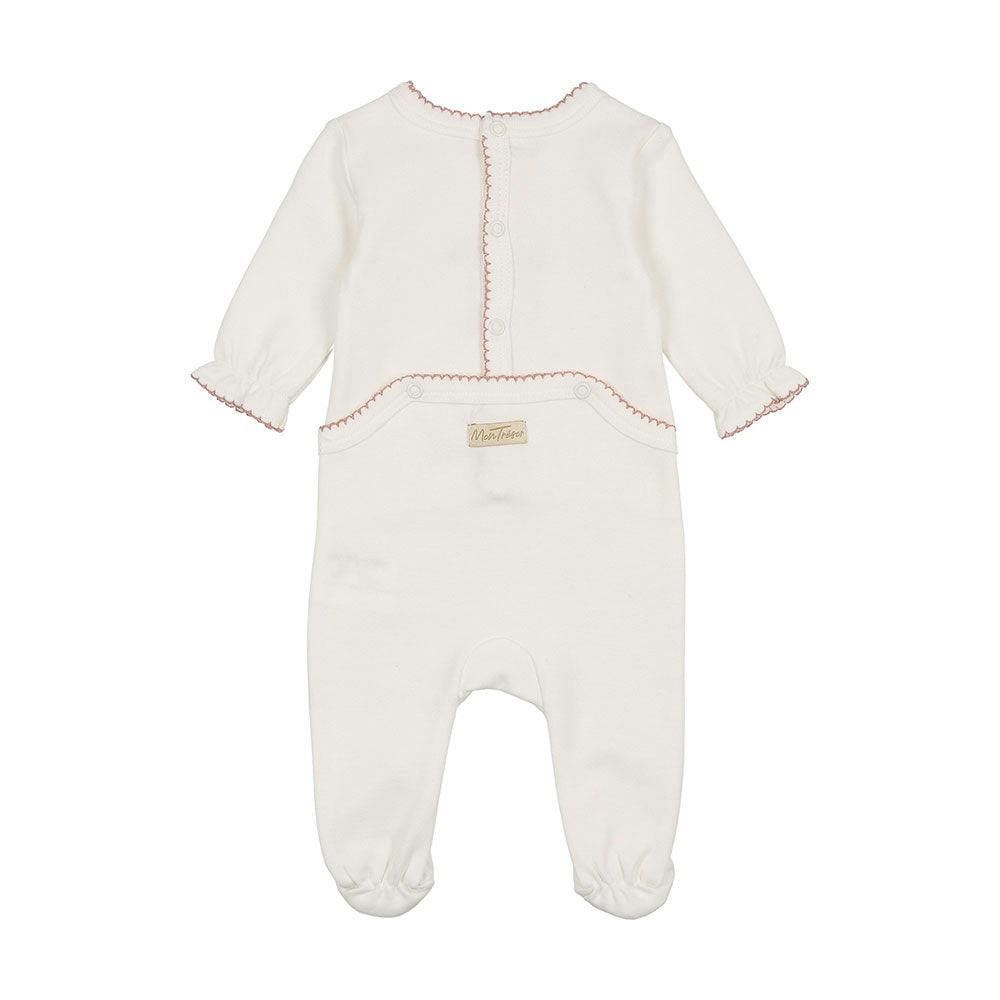 Bows & Kisses Layette Set Ivory & Pink