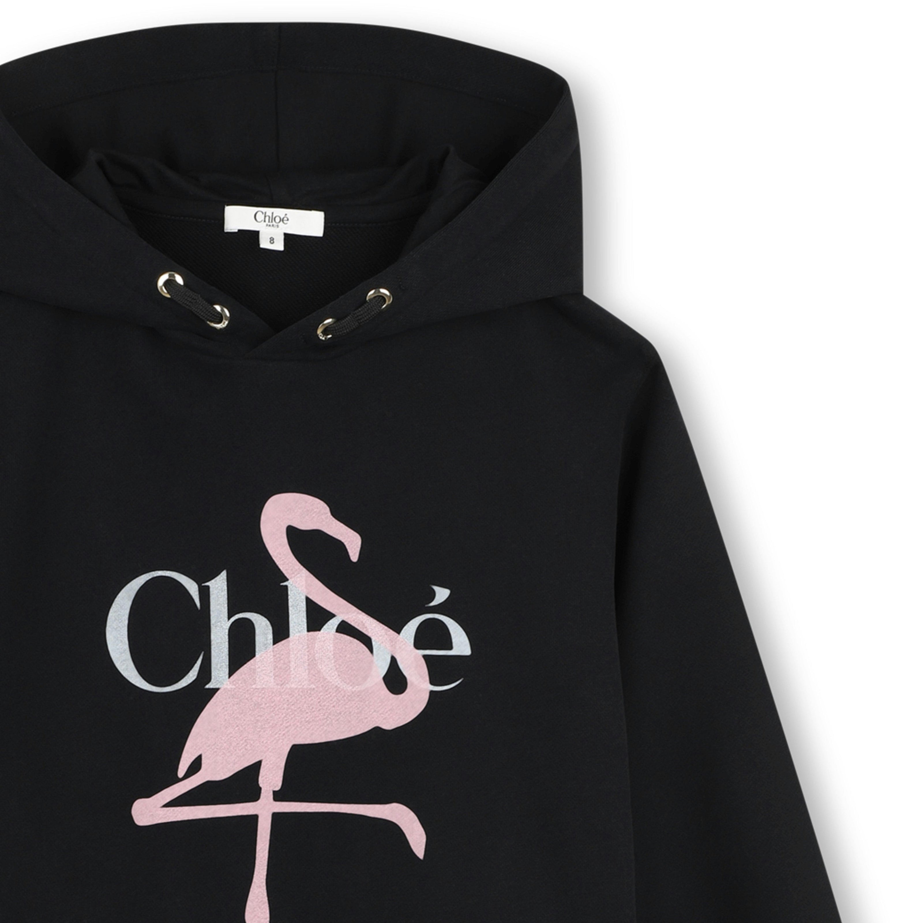Black Flamingo Hoodie Dress