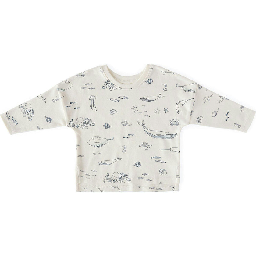 Dropped Shoulder Long Sleeve Top