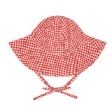 baby cranberry gingham sun hat
