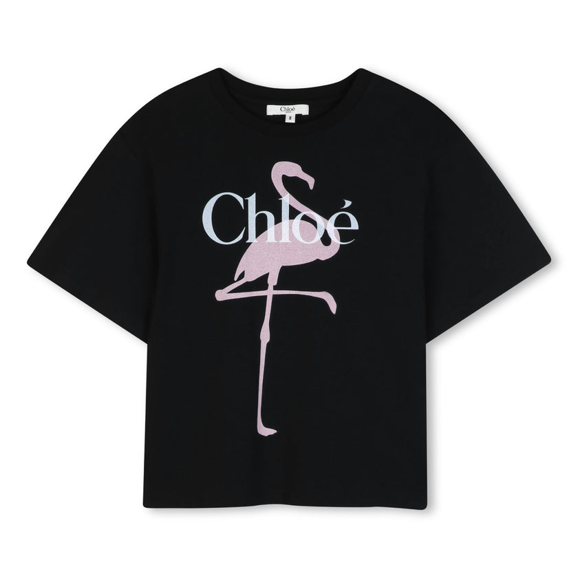 Black Flamingo Logo Tee