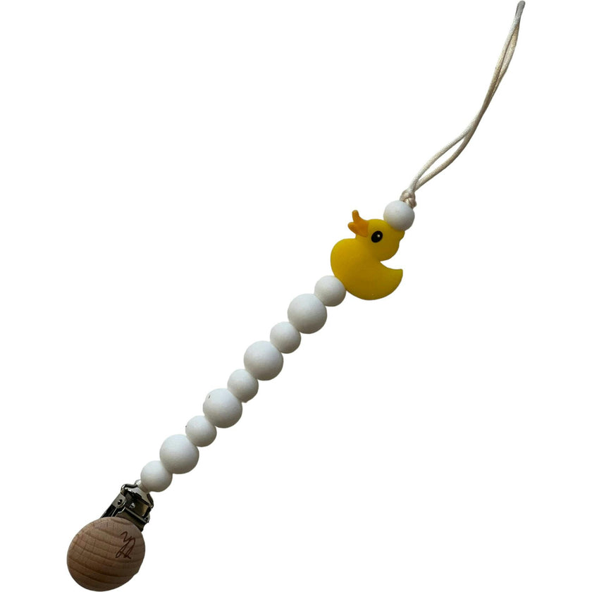 Ducky Pacifier And Toy Clip