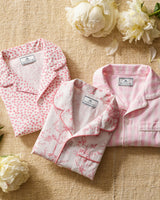 Kid's Twill Pajama Set in Pink Timeless Toile