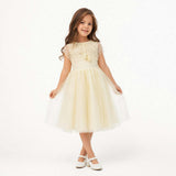 Buttercream Belle Pearl Capelet Flower Girl Dress