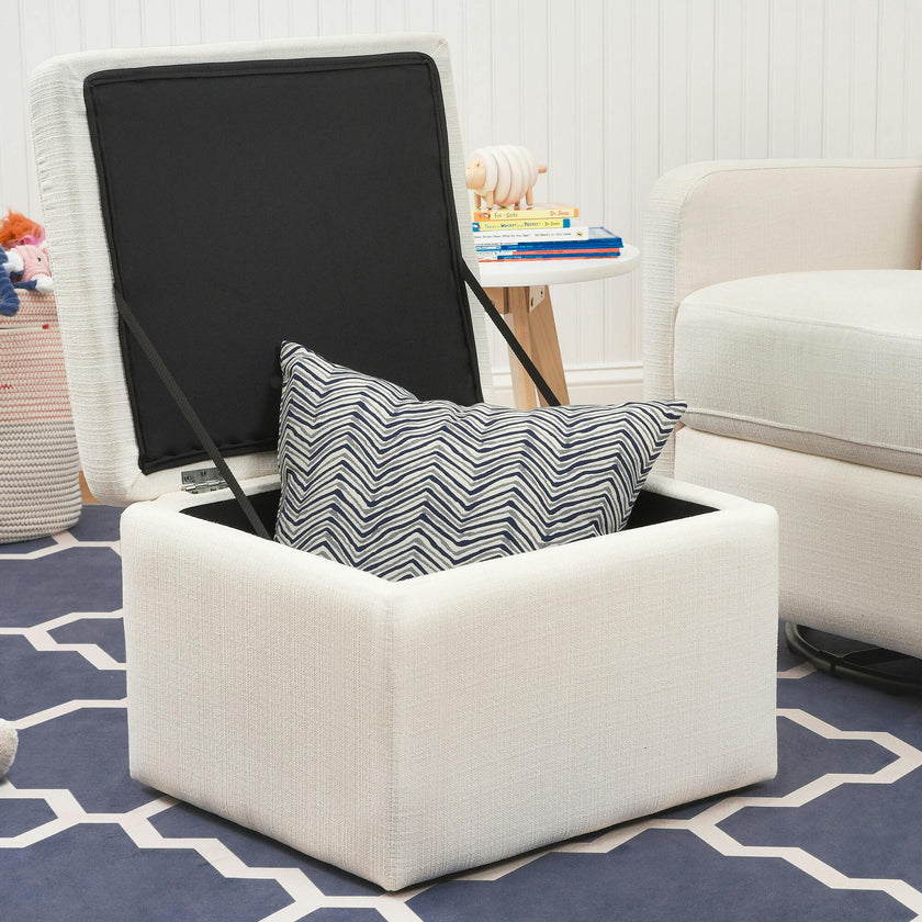 Adrian Swivel Glider with Storage Ottoman
