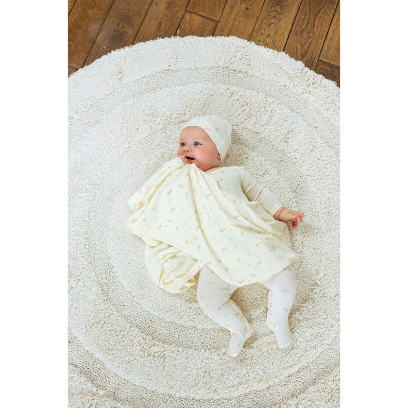 Bamboo Ribbed Floral Footie