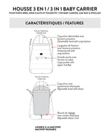 3-In-1 Multifunction Cover For Car Seat, Stroller, And Baby Carrier In Chanterelle