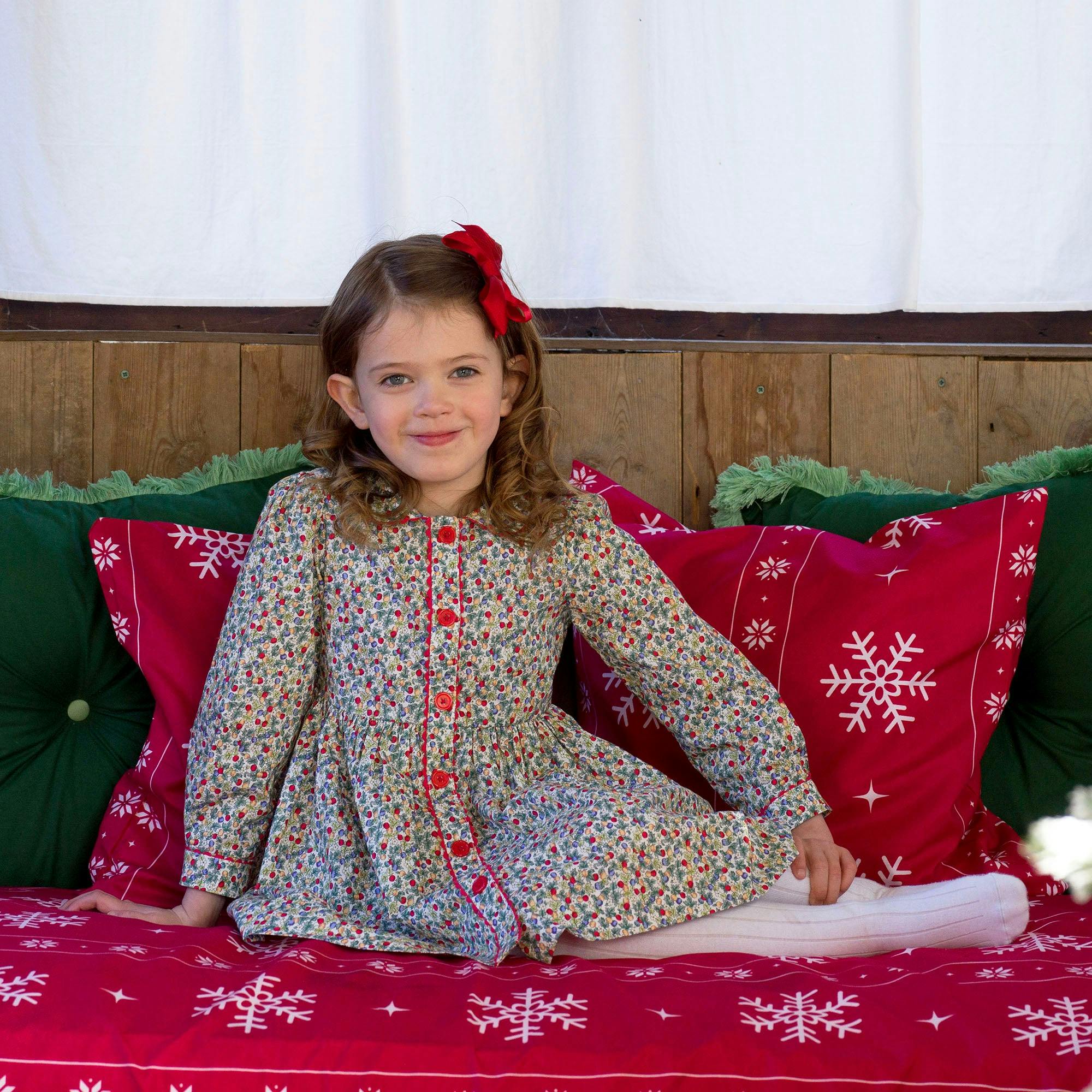 Apple Blossom Button-Front Dress