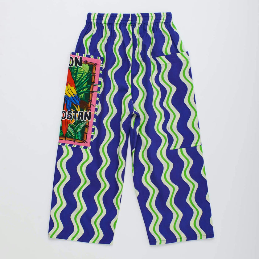 LOROS WAVY PANTS NAVY BLUE