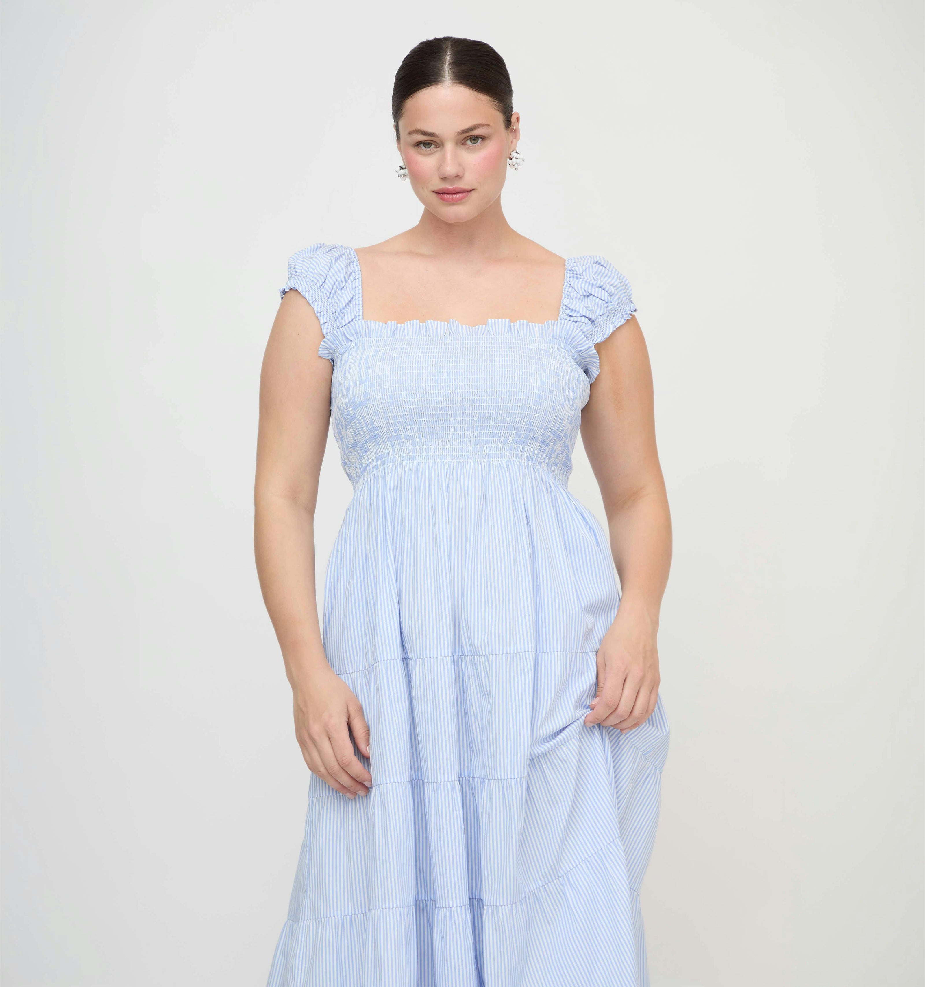 The Stella Nap Dress - Blue/White Stripe